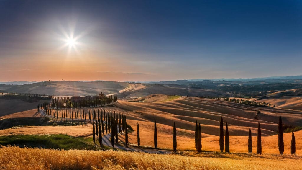 summer in val d'orcia in tuscany